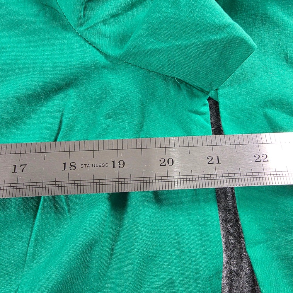 Spring + Mercer Womens Green Long Sleeve Button Down Blouse Shirt T5548 Size L - Picture 4 of 5